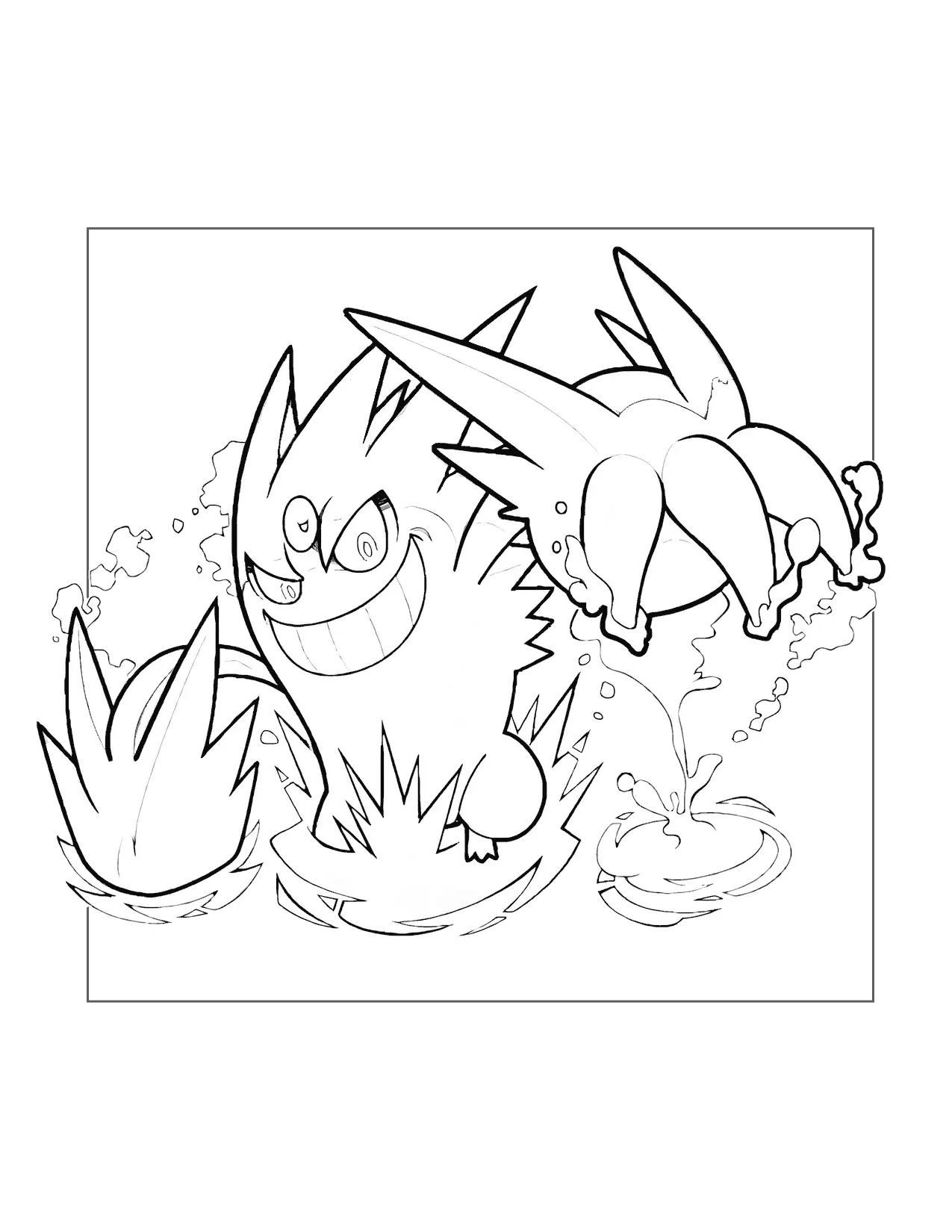 Mega Gengar Coloring Pages