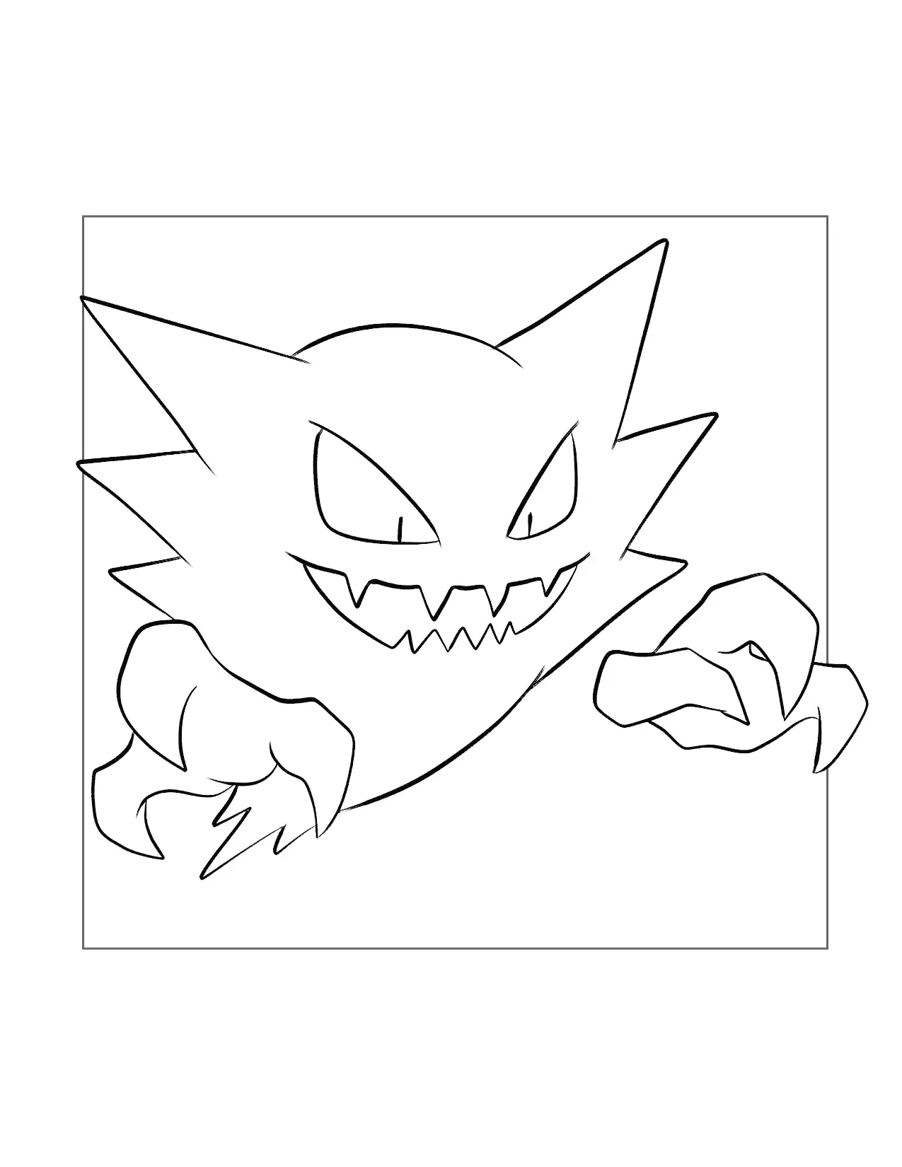 Haunter Pokemon Coloring Page