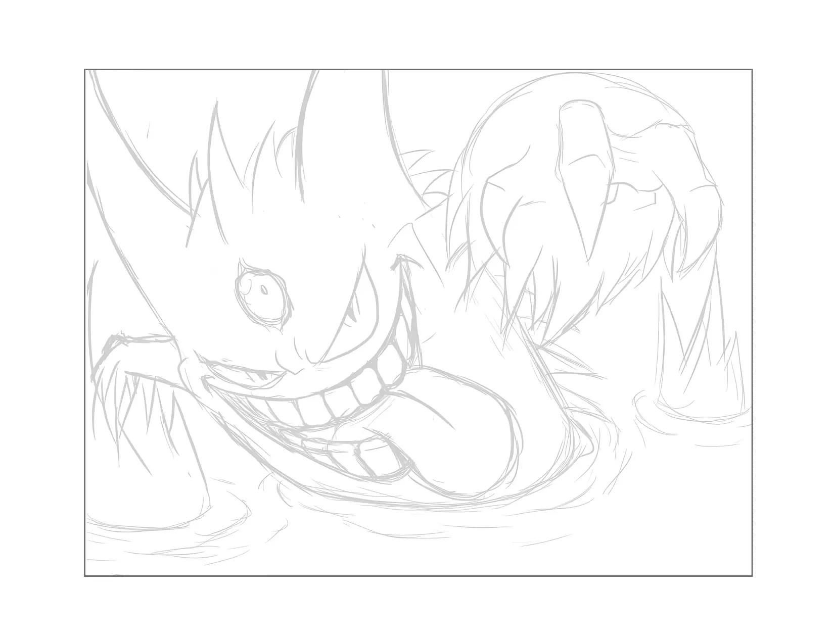Gengar Sketch Practice Drawing Trace And Color