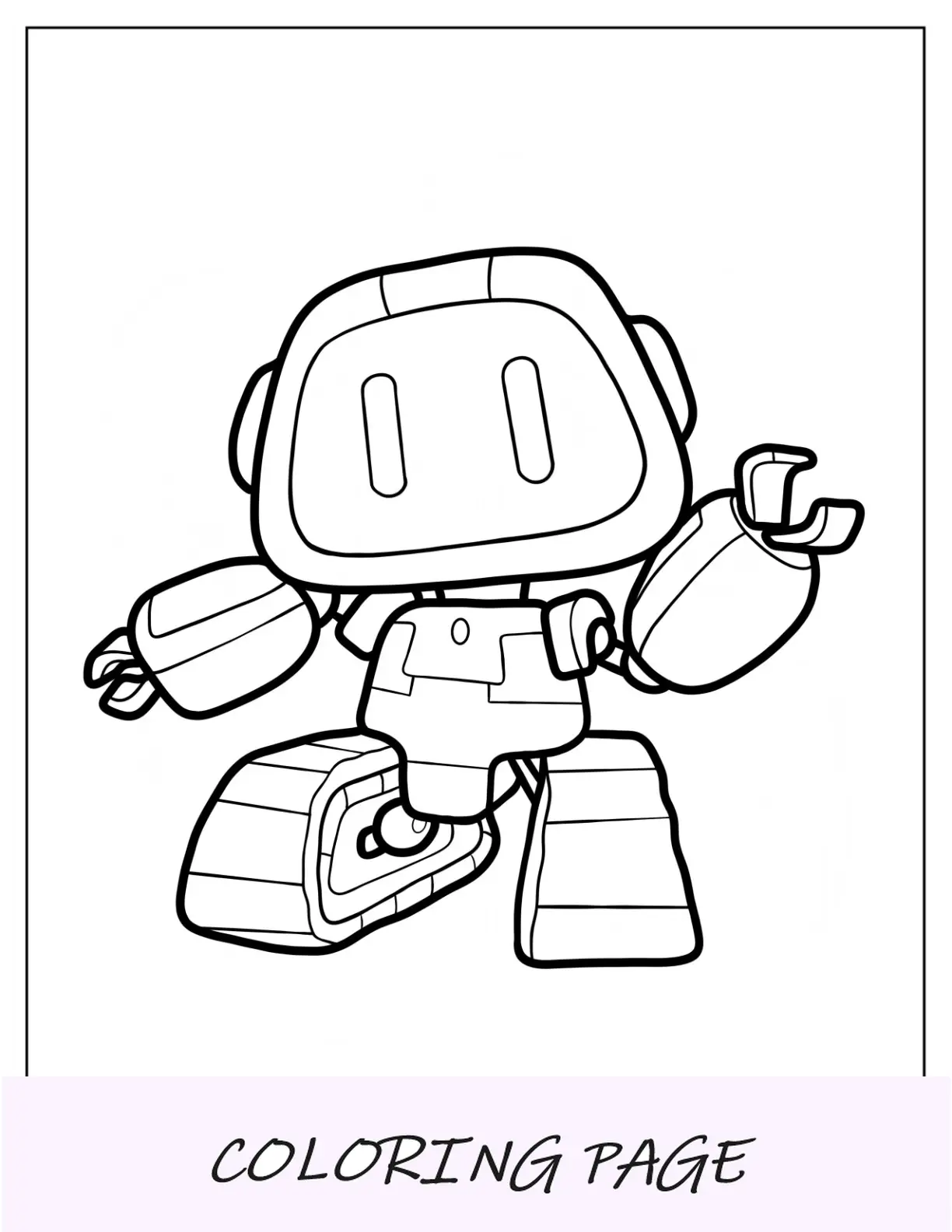 Página para colorir Poppy Playtime do Boogie Bot para crianças