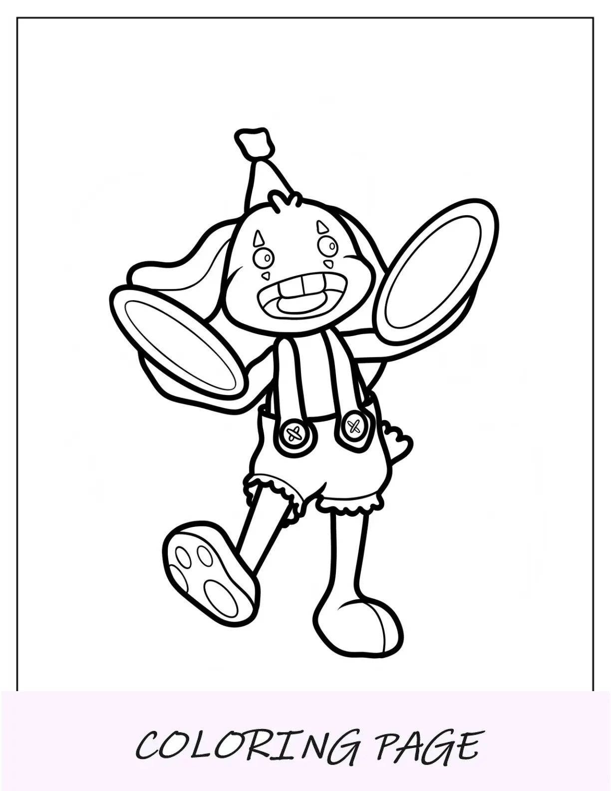 Página para colorir de Poppy Playtime do coelho Bunzo