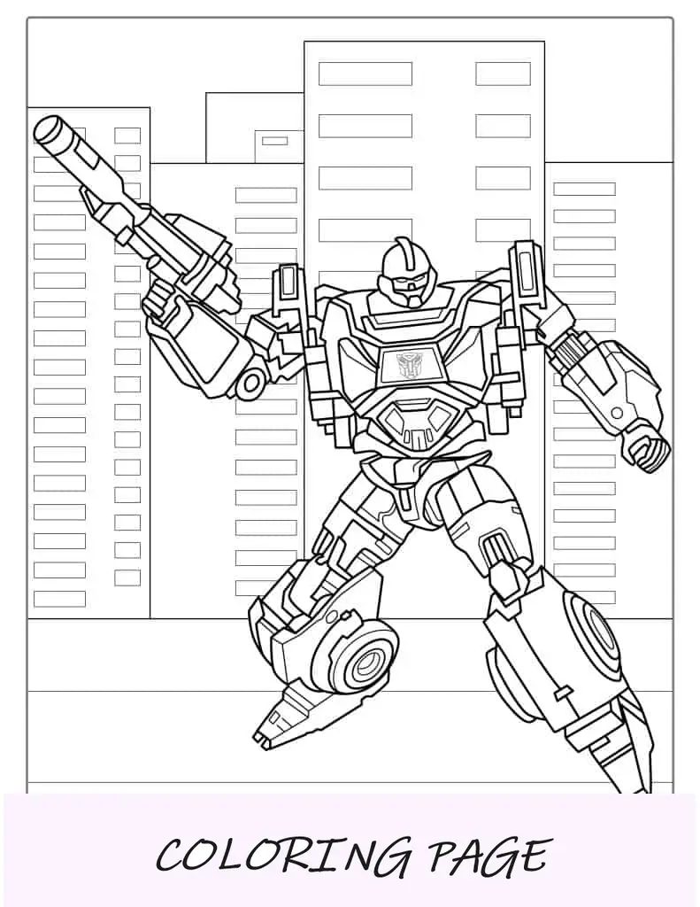 Imagen para colorear de Transformer de Ironhide
