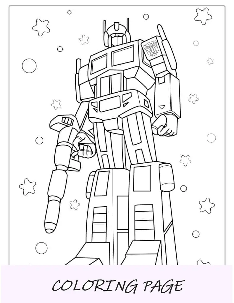 Esquema Simple De Optimus Prime Para Colorear