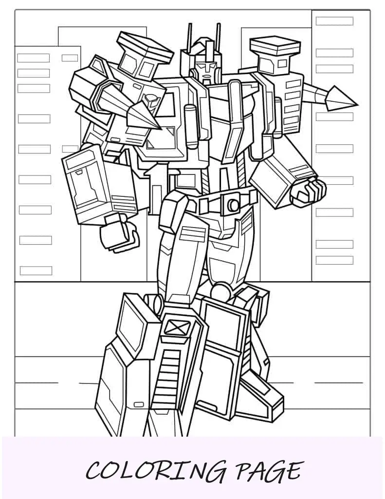 Hoja para colorear del transformador Ultra Magnus