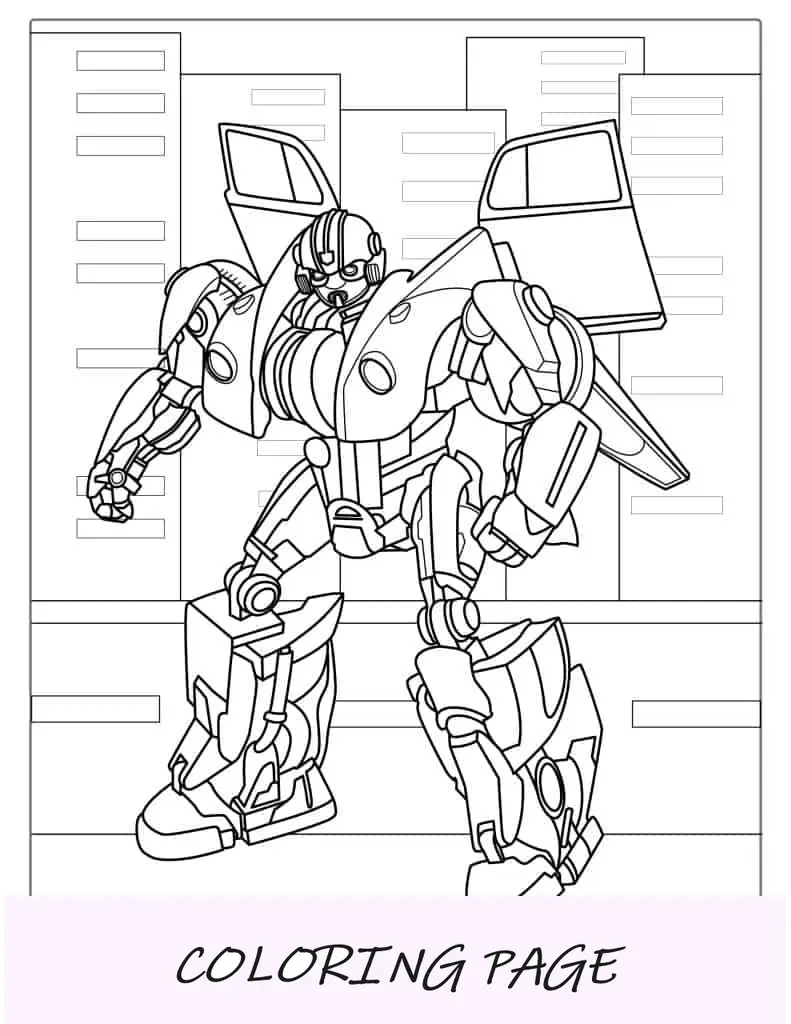 Página para colorear de Bumblebee Transformer(1)