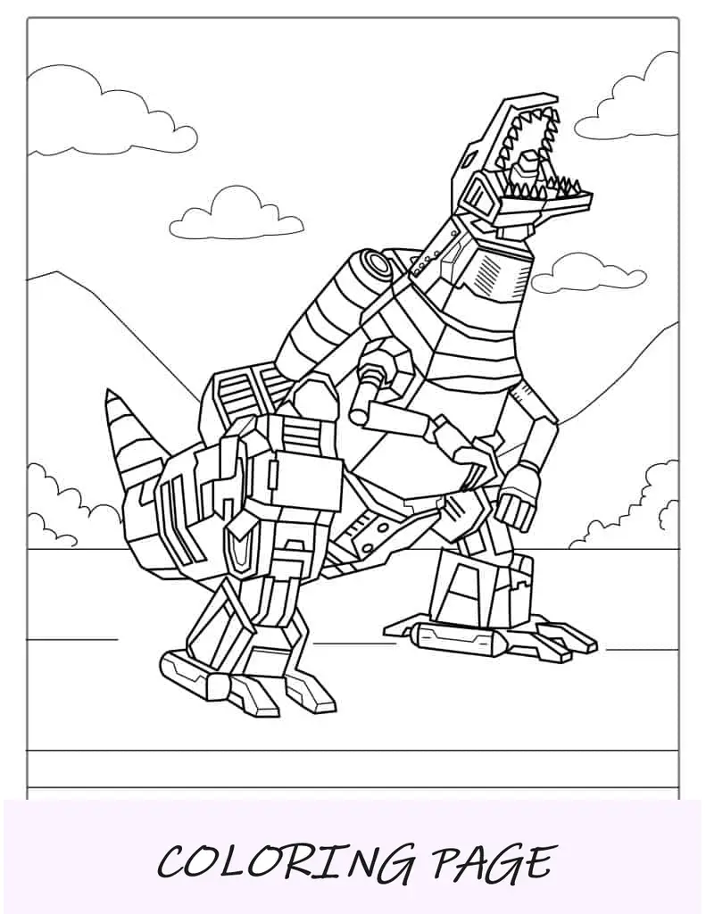 Hoja para colorear del transformador Grimlock