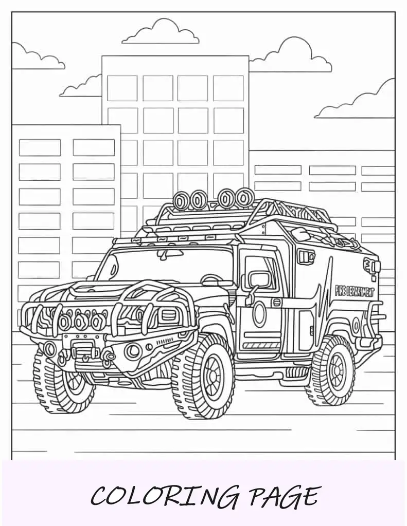 Hoja para colorear con forma de coche Ratchet de la película