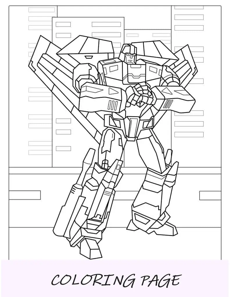 Página para colorear de Jetfire