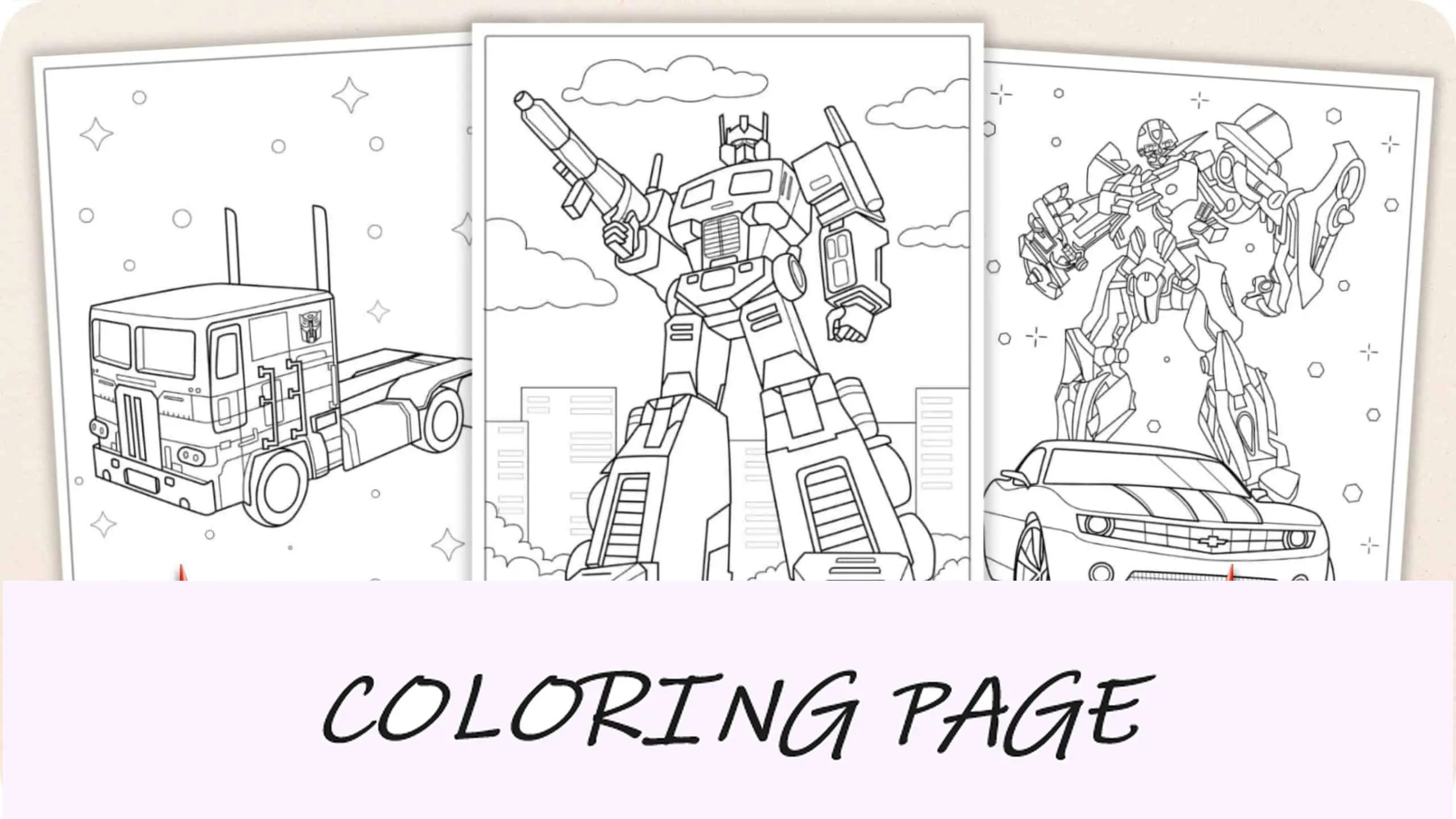 Dibujos para colorear de Transformers Imagen destacada