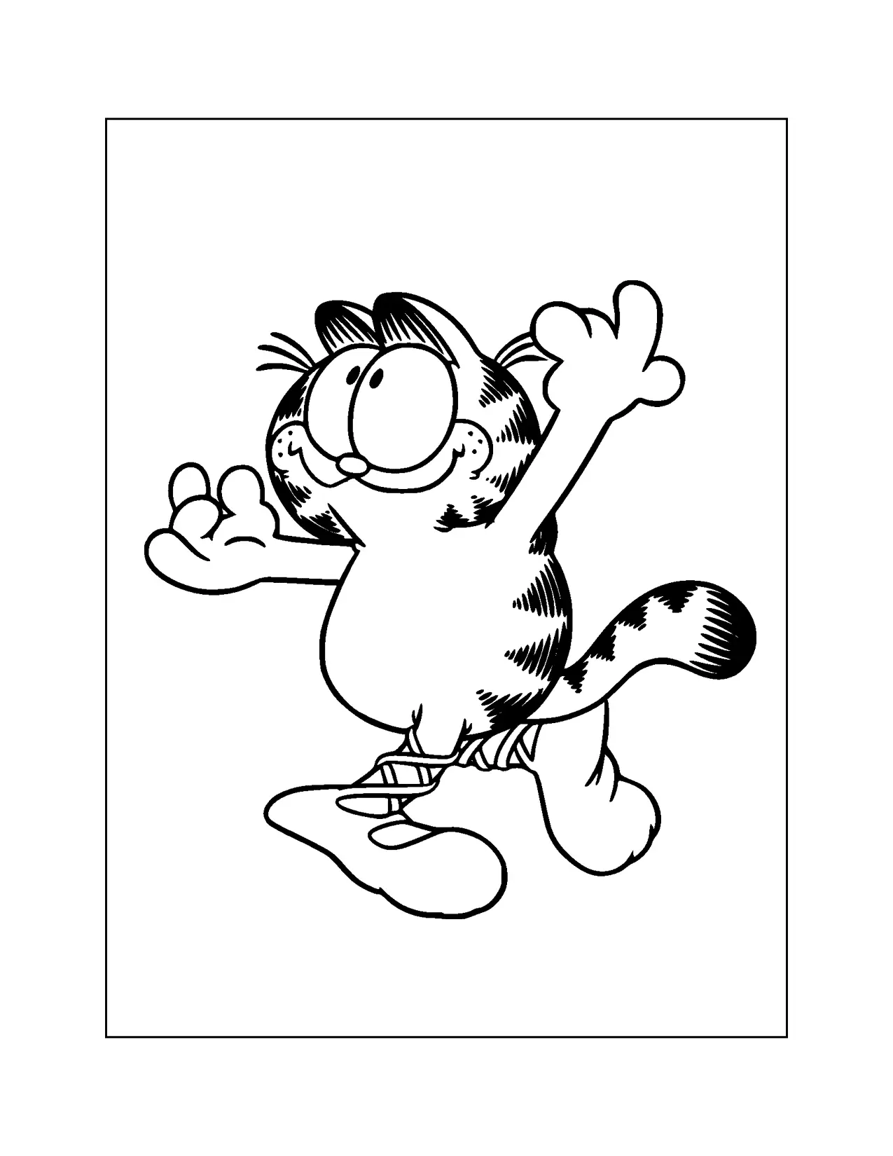 Garfield Ballerina Coloring Page