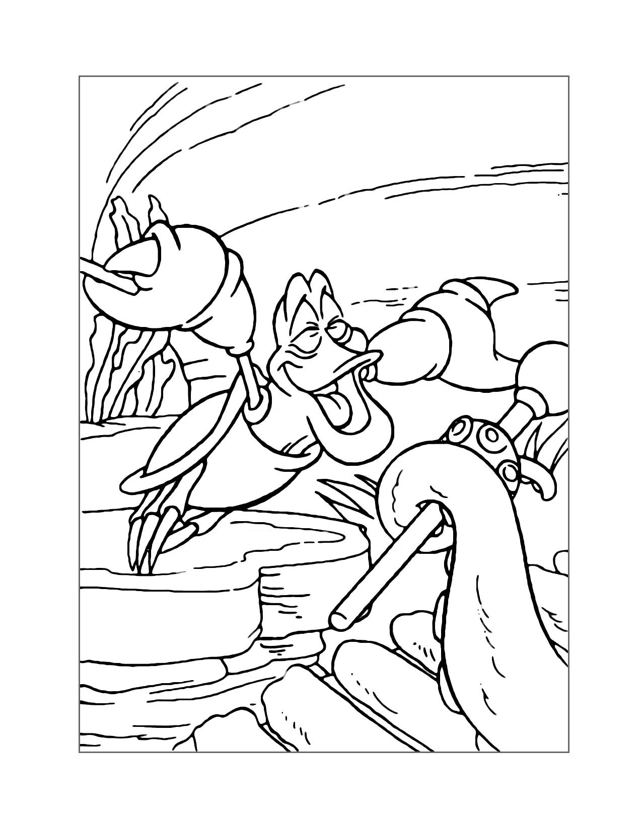 Happy Sebastian Coloring Page