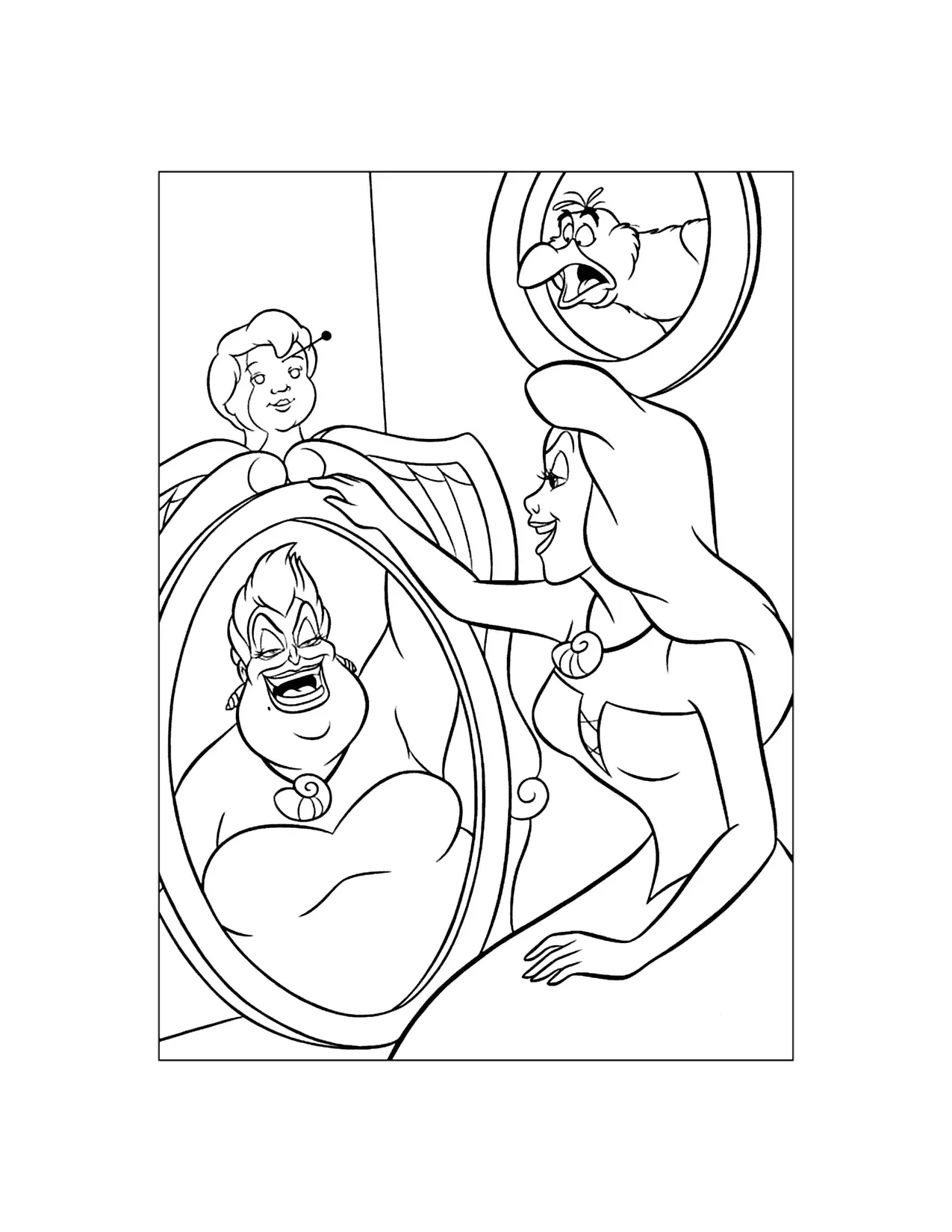 Ursulas Trick Little Mermaid Coloring Page