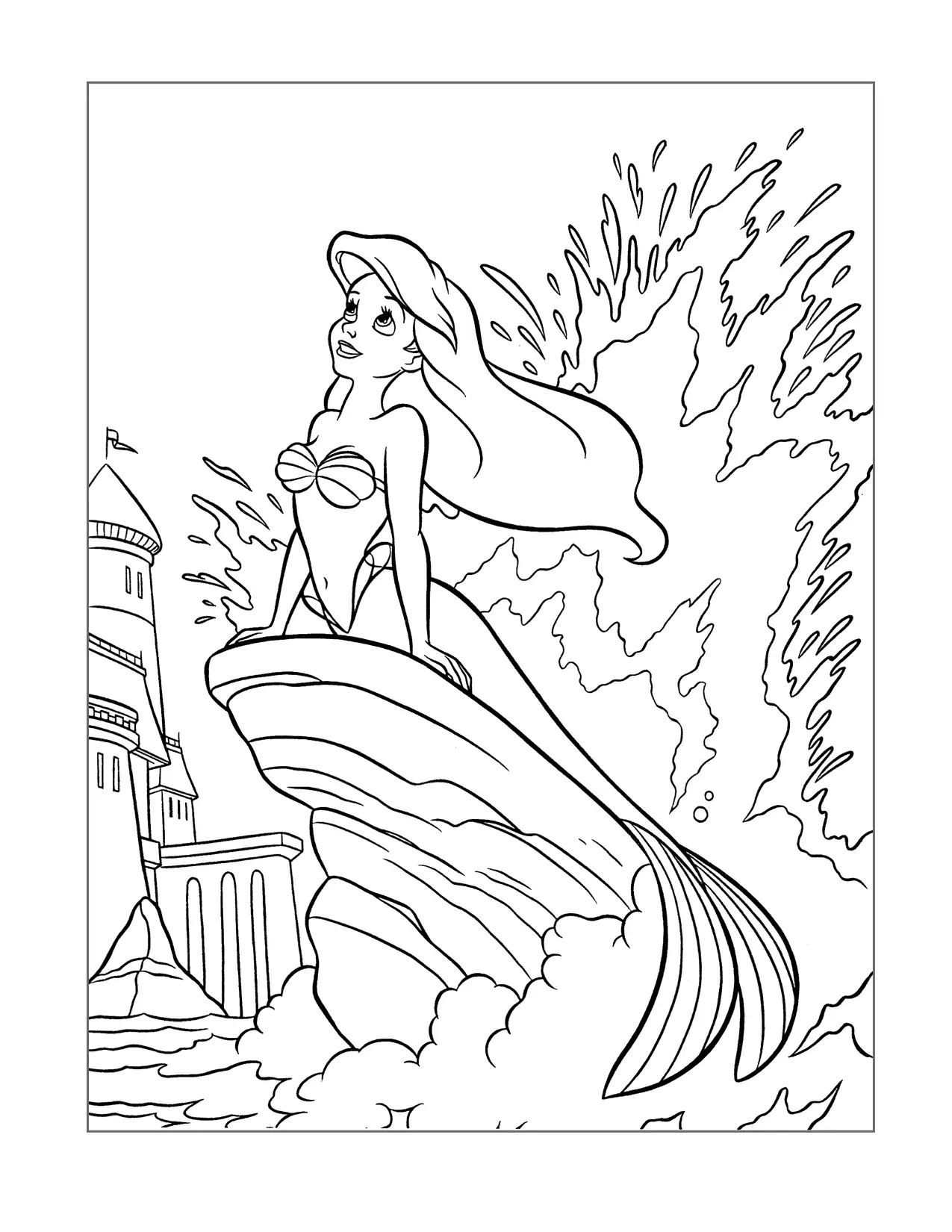 Little Mermaid Coloring Page