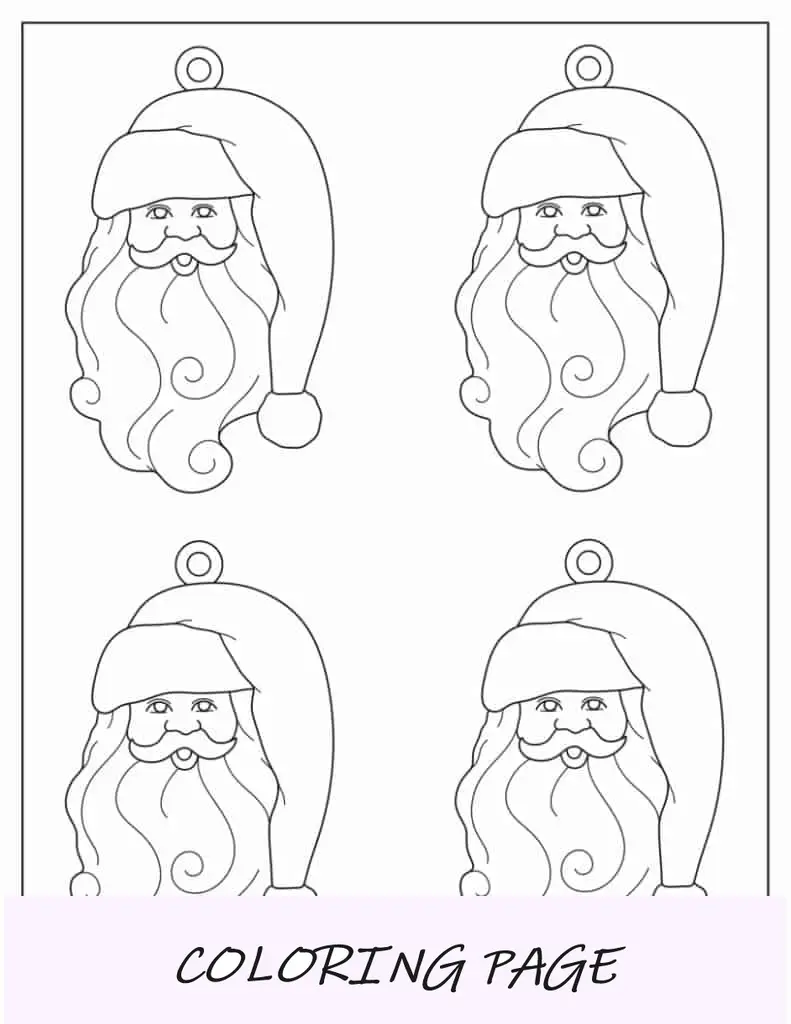 Coloração de enfeites de Natal Rudolph para impressão para crianças