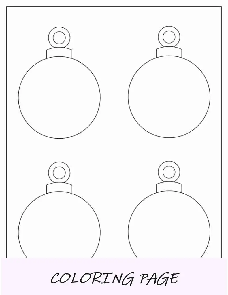 Página para colorir de enfeite de estrela de Natal simples para impressão