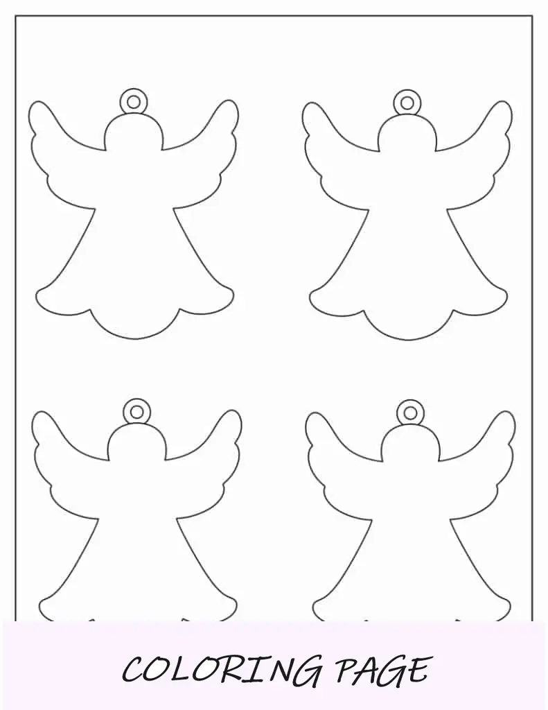 Página para colorir de enfeites de Natal estampados para impressão