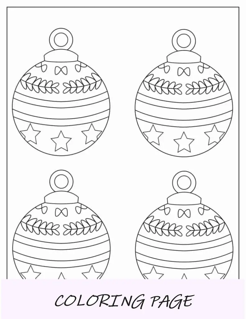 Enfeites de Natal coloridos para impressão (estrela, sino, enfeites)