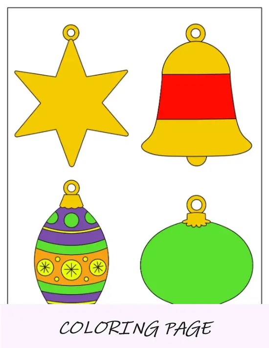 Enfeites de Natal coloridos para impressão (boneco de neve, casa de gengibre, boneco de gengibre)