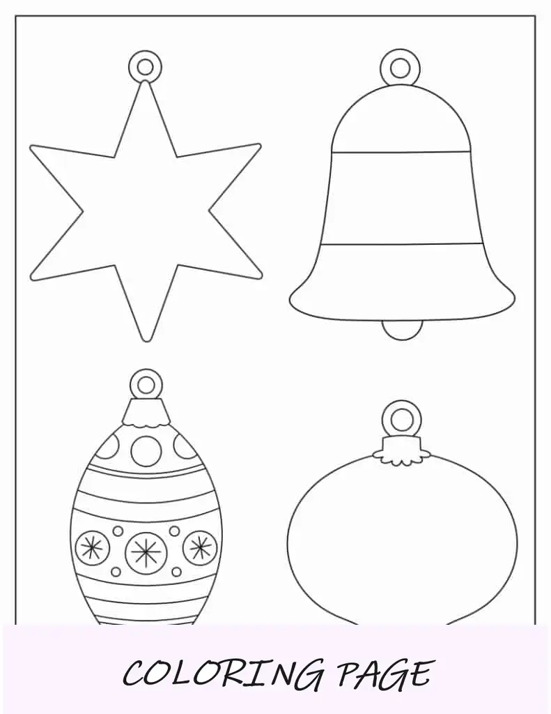 Modelo de enfeites de Natal para impressão (Teadrop, Bell, Bauble, Rudolph)