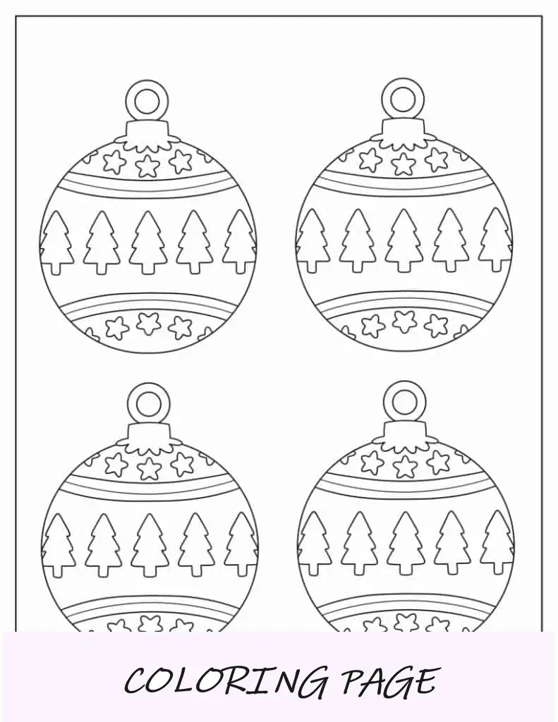 Enfeites de Natal em branco imprimíveis das quinquilharias da lágrima para colorir