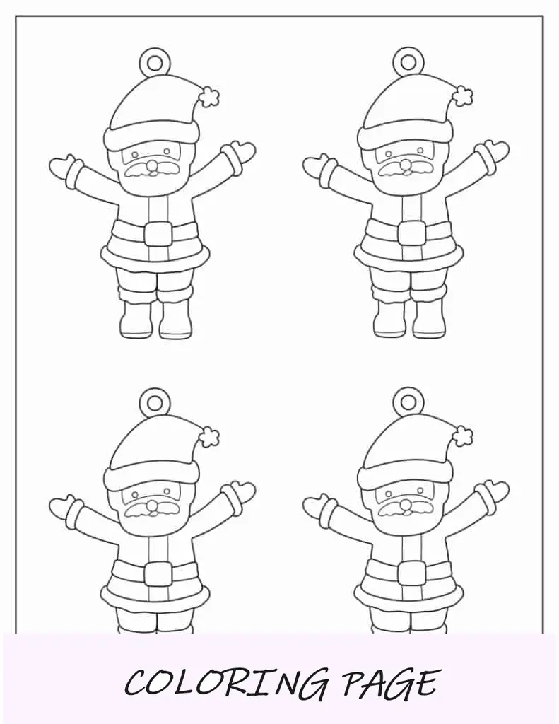 Enfeites de Natal coloridos para impressão (Rudolph, bugigangas, Papai Noel)