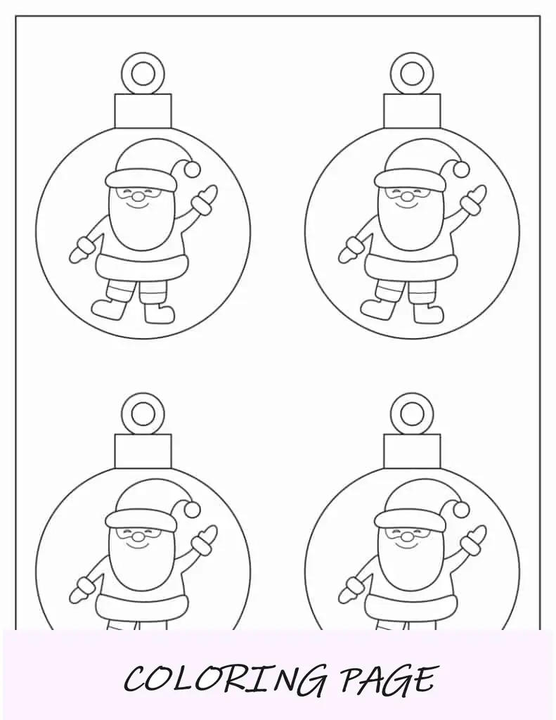 Kawaii para imprimir enfeite de Natal de boneco de neve para colorir