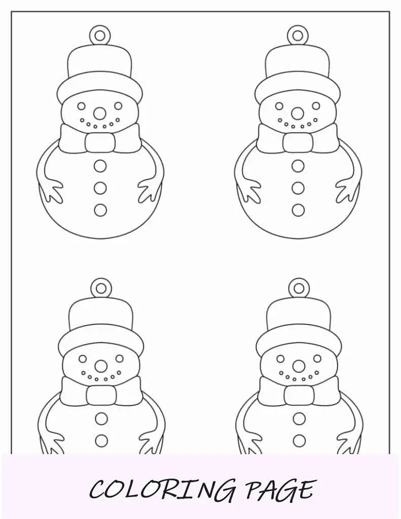 Ornamentos de globo de neve de Natal para impressão Kawaii para colorir