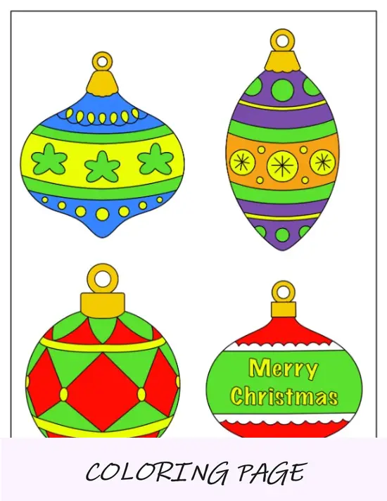 Enfeites de Natal coloridos detalhados para imprimir