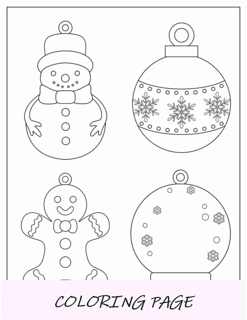 Enfeites de Natal coloridos para imprimir (floco de neve, árvore, anjo, estrela)