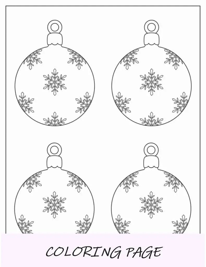 Enfeites de Natal coloridos para impressão