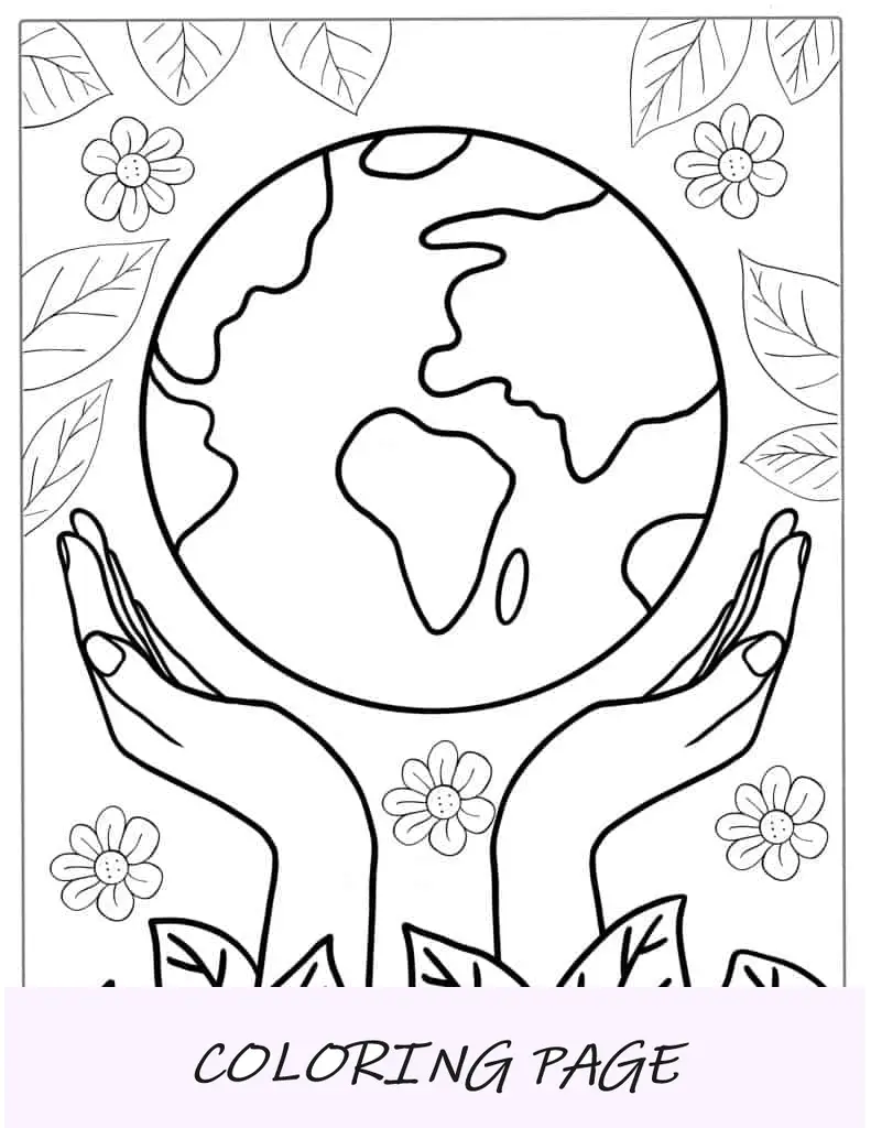 Pagina da colorare di Madre Terra