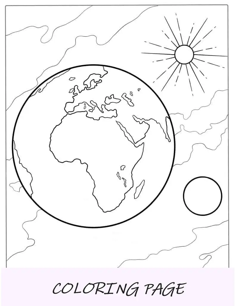 Terra Con Il Continente Africano Da Colore