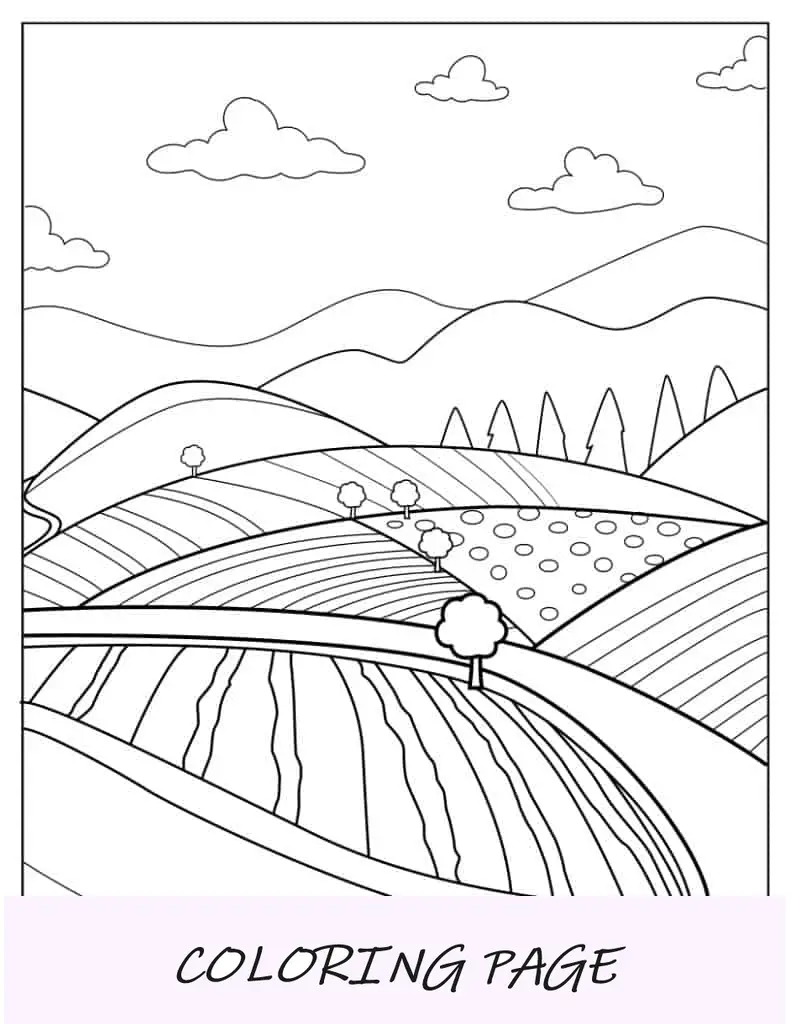 Campi agricoli da colorare