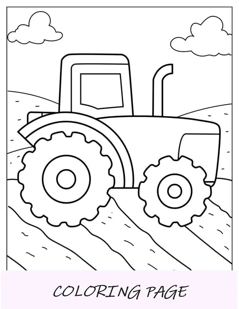 Trattore Agricolo Da Colorare