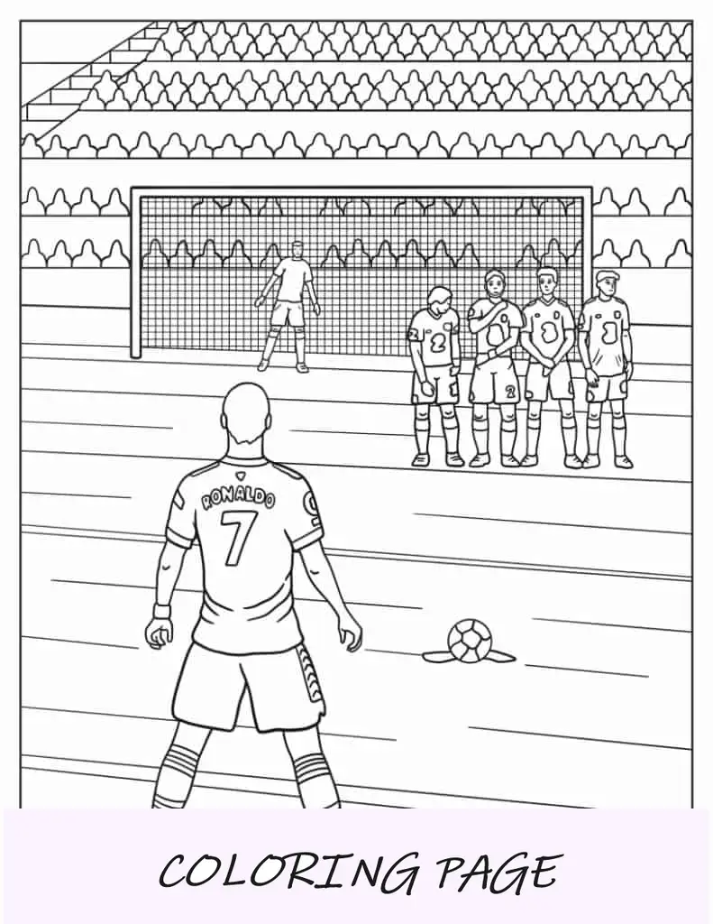 Pênaltis de Ronaldo para colorir