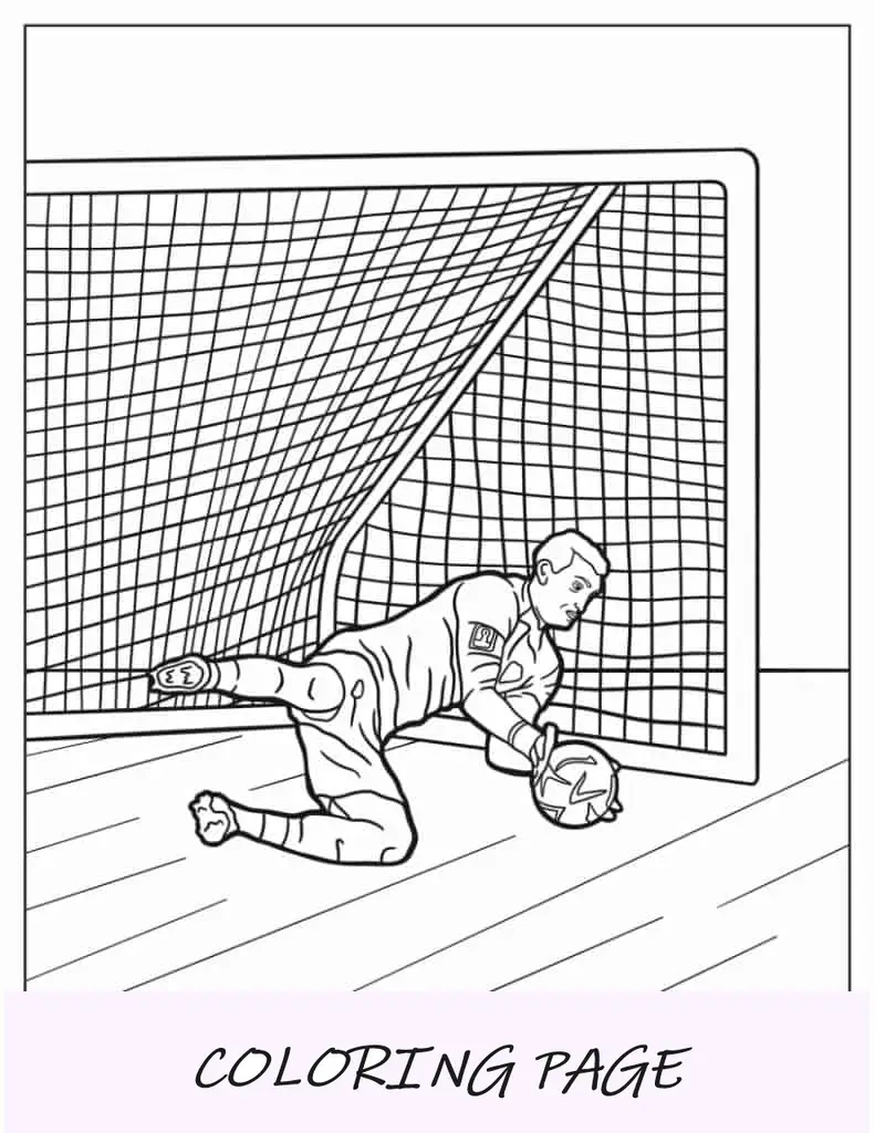 Goleiro de futebol pegando uma bola