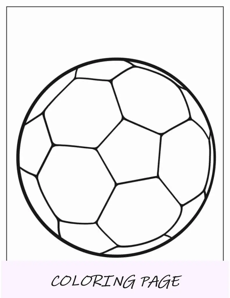 Bola de futebol simples de colorir