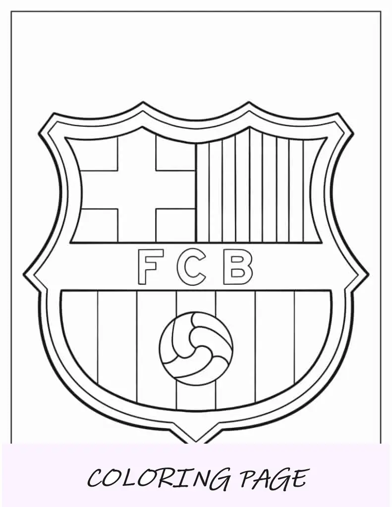 Logotipo do FC Barcelona para colorir