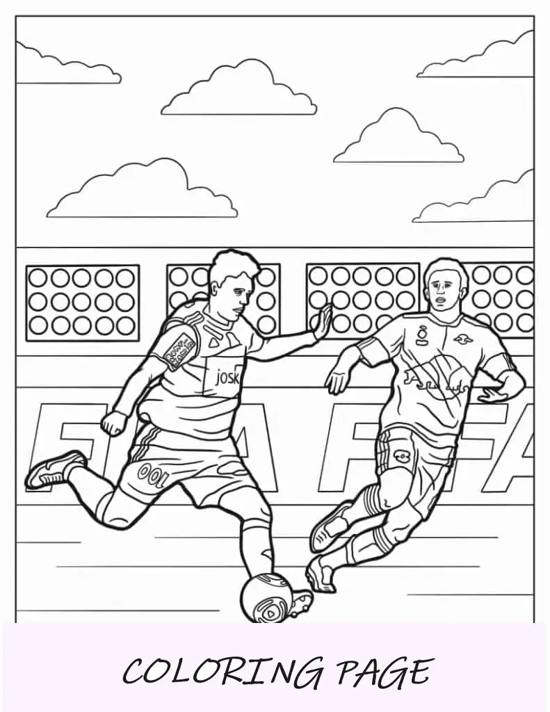 Dois jogadores de futebol disputando a bola