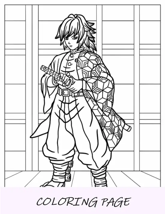 Giyū Tomioka segurando a espada