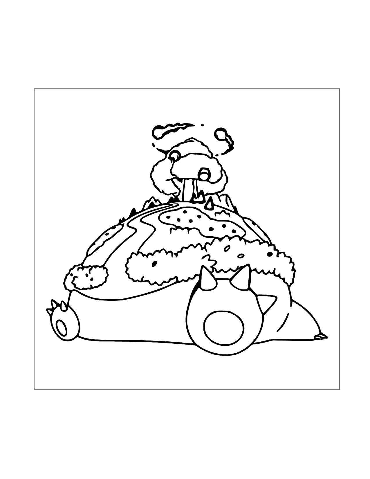 Gigantamax Snorlax Coloring Page