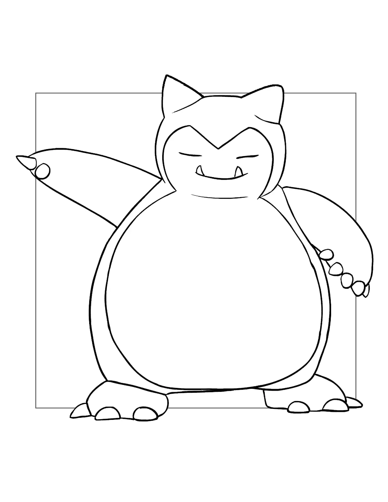 Snorlax Dance Coloring Page