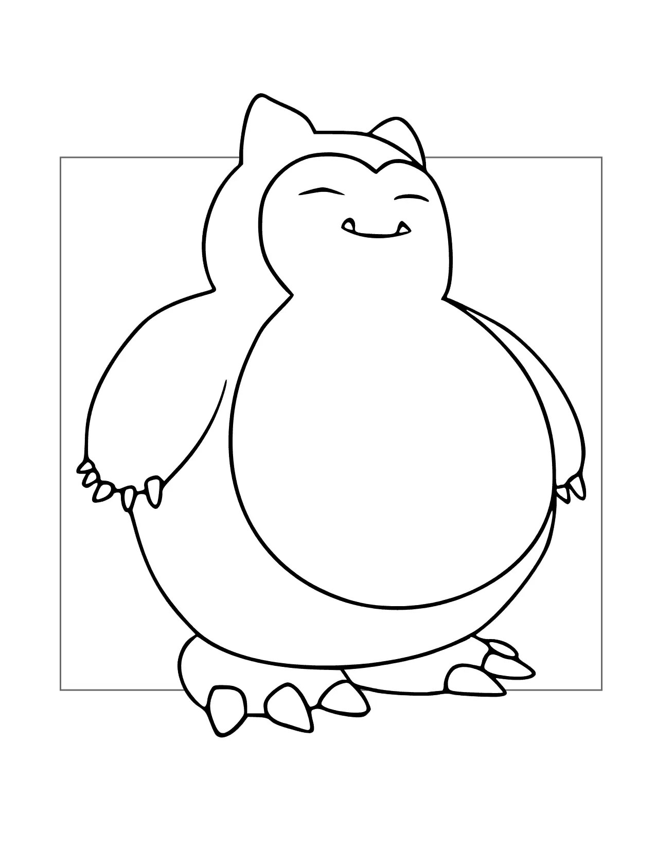 Large Snorlax Pokemon Coloring Page
