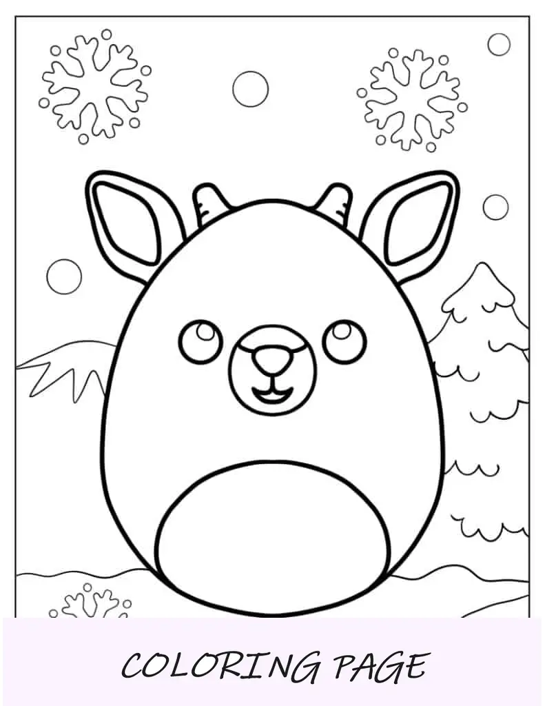 Rudolph, o Squishmallow de rena do nariz vermelho