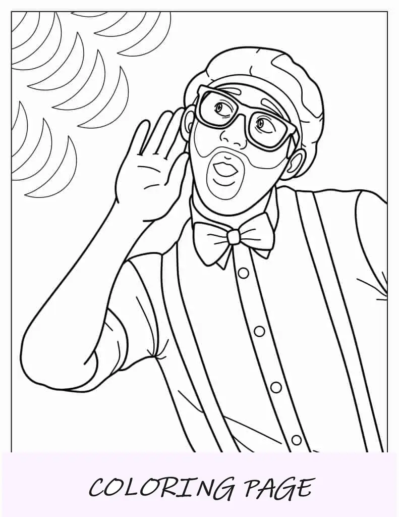 Blippi ouvindo música