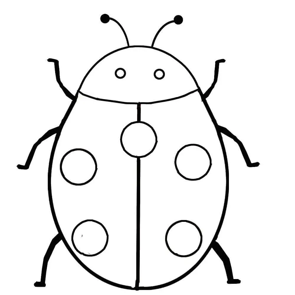 Simple Ladybug Coloring Pages