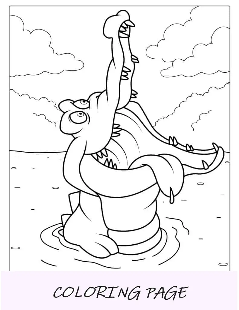 Crocodilo africano detalhado do Nilo para colorir