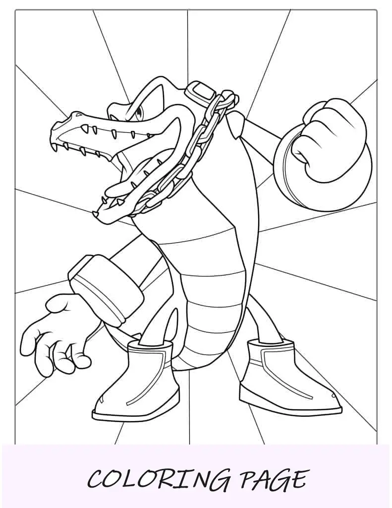 Folha grande para colorir crocodilo do Nilo