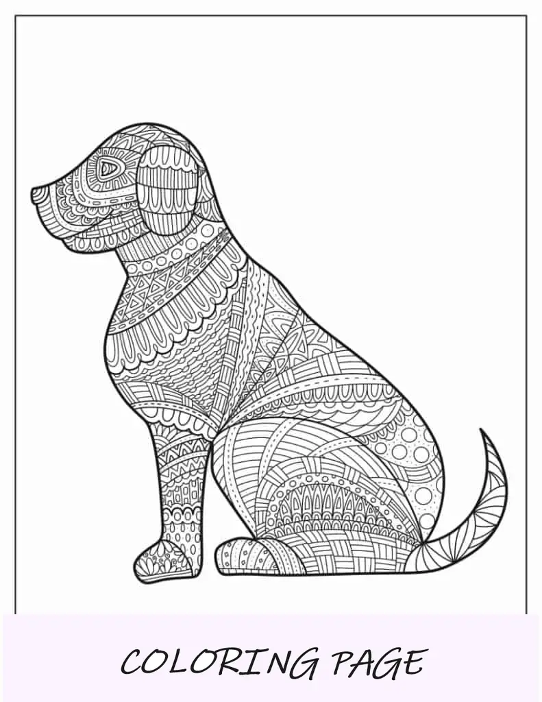 Mandala de cachorro labrador retriever