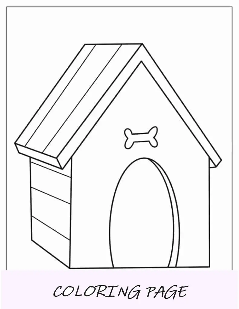 Contorno simples de casinha de cachorro